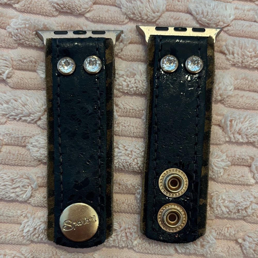 Black Leopard Spark*l Band Skinny size XS